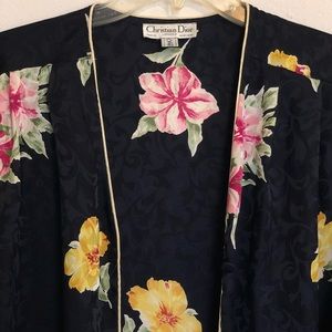 Vintage 80’s Christian Dior Silk Lingerie Robe